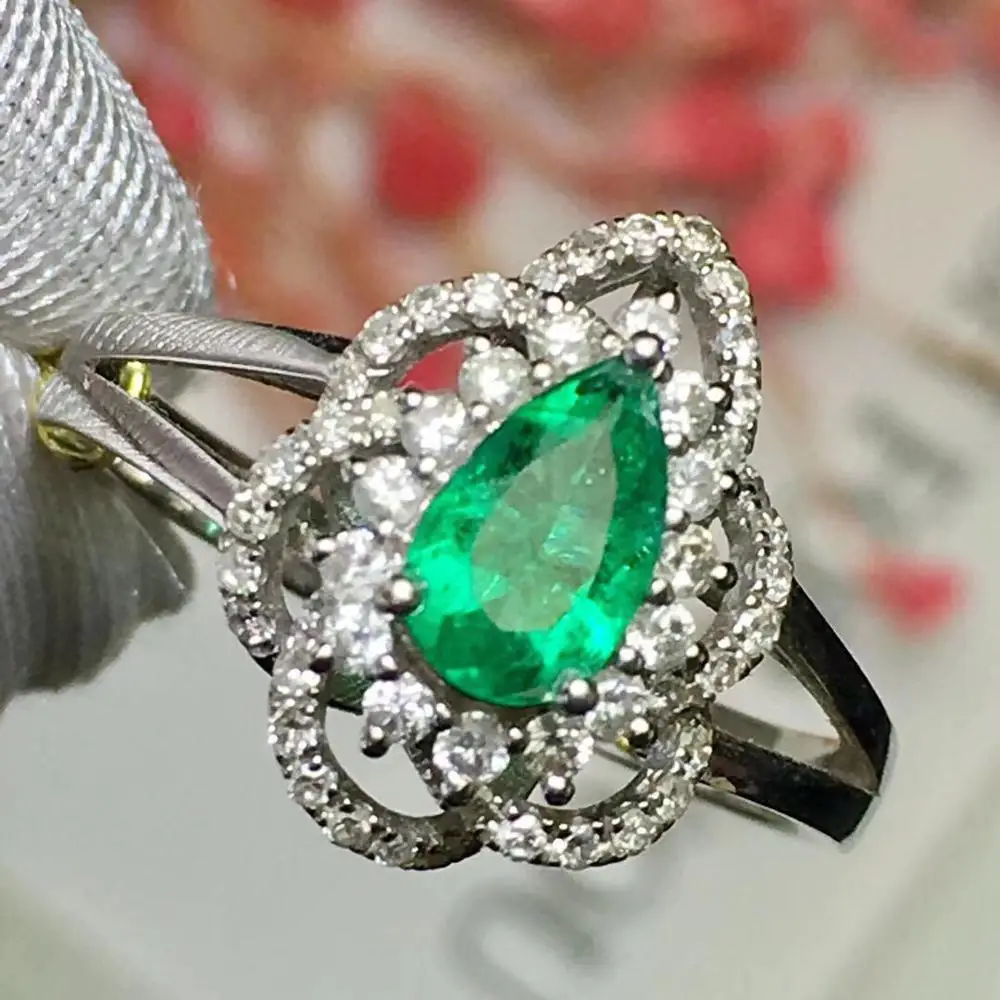 Женские кольца с изумрудом 100% карата ювелирные изделия из драгоценных камней |