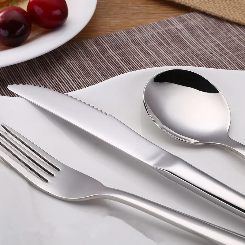 Набор западных столовых приборов из нержавеющей стали 304 столовые приборы для