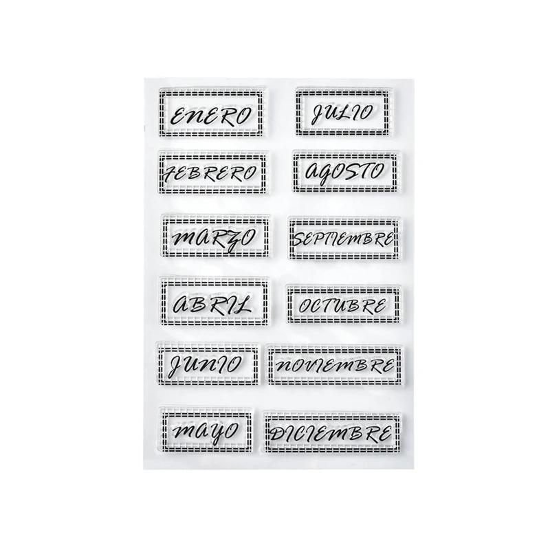 12 шт. прозрачные штампы новинка 2019 резиновая Прозрачная силиконовая печать для DIY