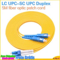 single mode 5pcsbag lc upc sc upc duplex fiber optic patch cord optical patch cable jumper