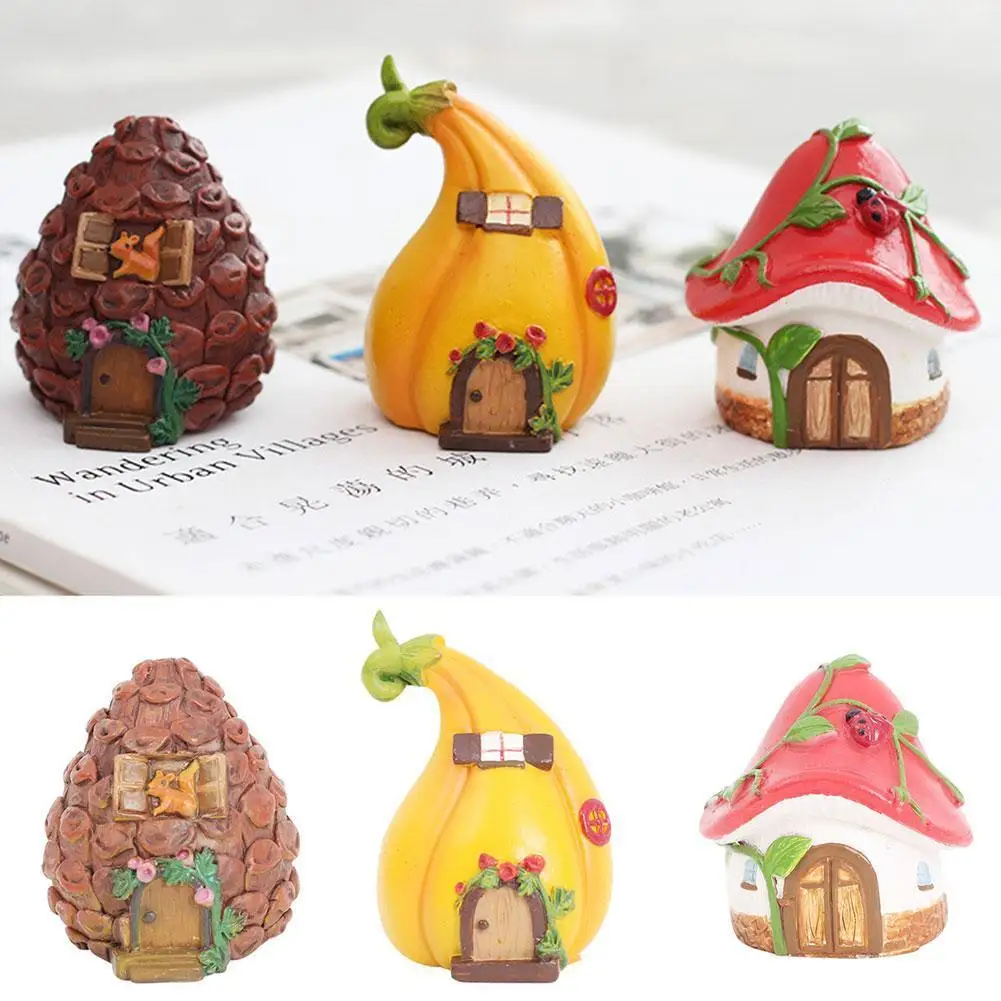 

Miniature Diy Crafts Mushroom House Like Mini Home Miniature Resin Garden Landscape Decoration N7C3