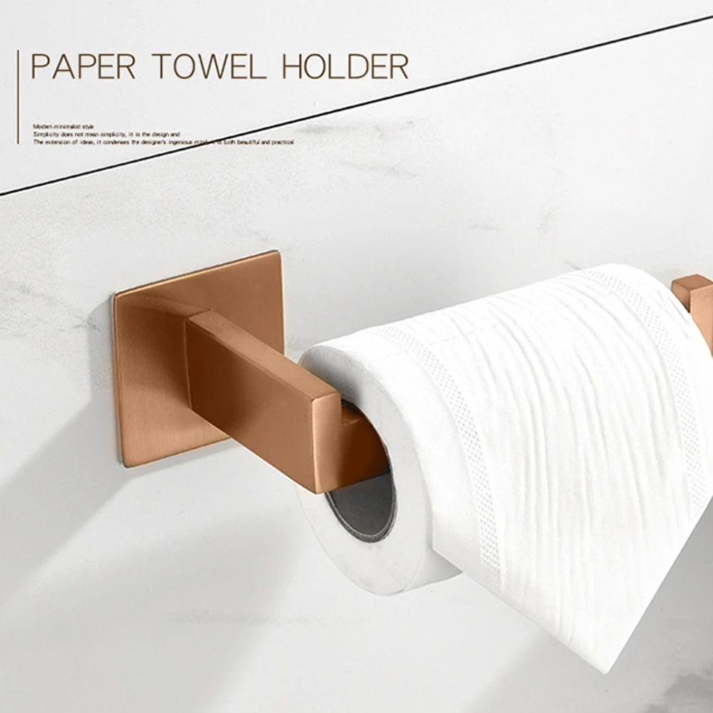 

Rose Gold Bathroom Hardware Set Brass Toilet Paper Holder WC Tissue Hanger Towel Bar Wall Mounted Robe Hook Bathroom Accessories