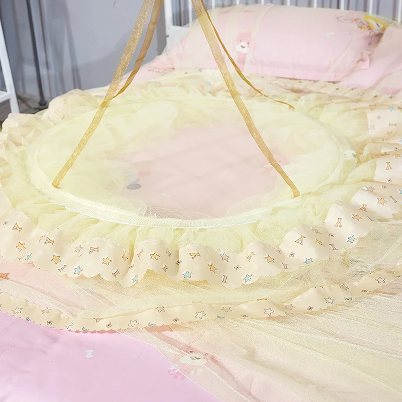 Круглая подвесная купольная москитная сетка для кровати шириной 0 9 1 5 м детской