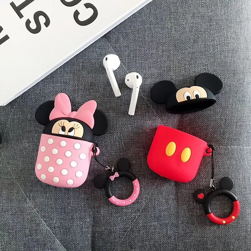 

Силиконовые чехлы с героями Диснея, Микки МИНН, для Airpods 1 2, защитный беспроводной Bluetooth-чехол для наушников Airpods Pro
