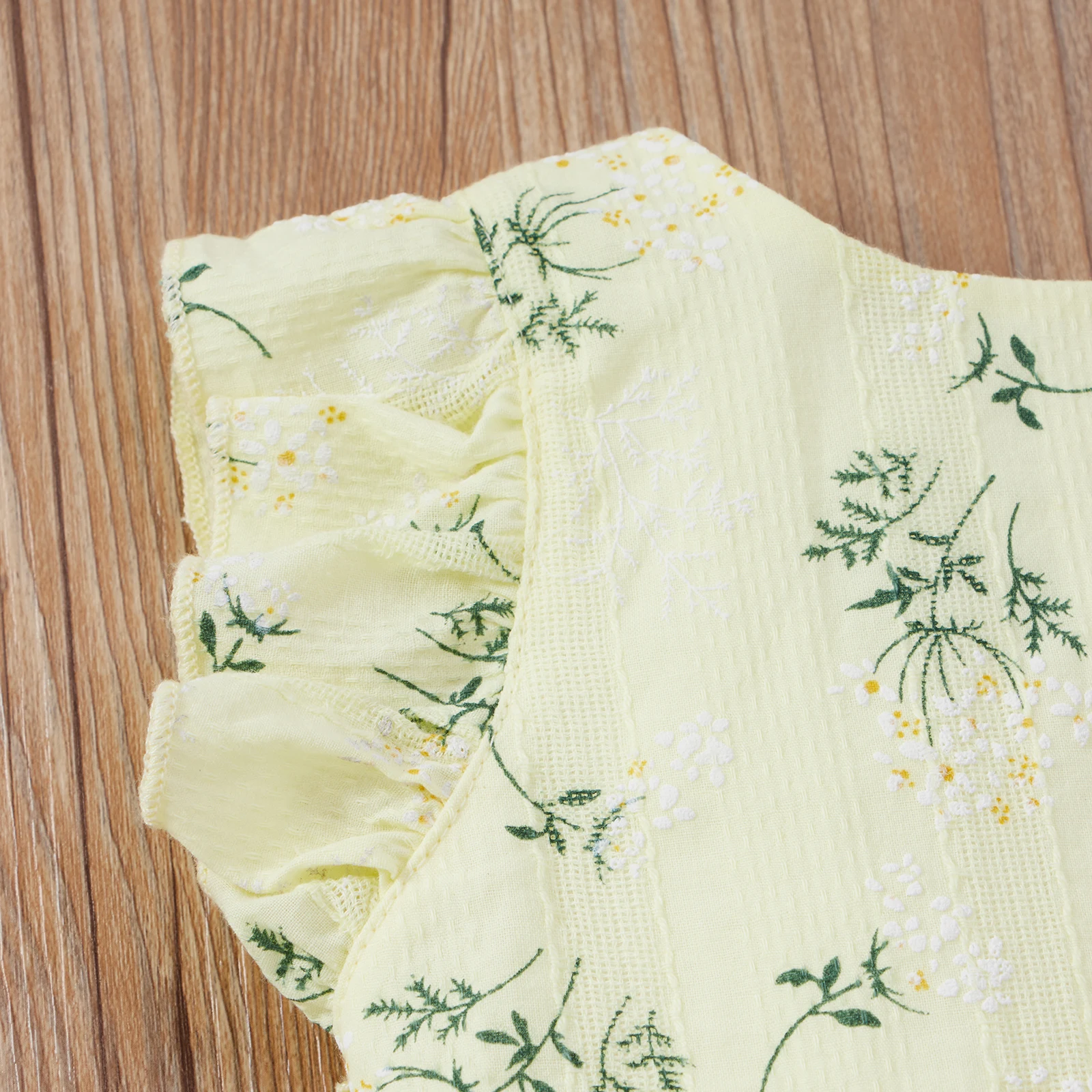 Летний повседневный комбинезон для маленьких девочек 2 шт. с рукавами фонариками