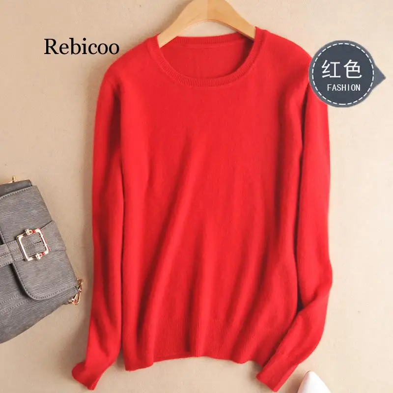 

High Quality 2019 Autumn Winter Cashmere cotton Blended Knitted Women Sweaters And Pullovers Jersey jumper pull femme hiver