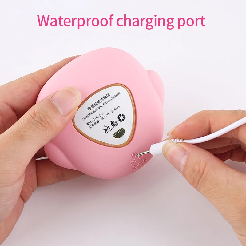 USB щетка для чистки лица Водонепроницаемая портативная щетка для чистки лица ультразвуковая Защита лица Вибрационный массажер