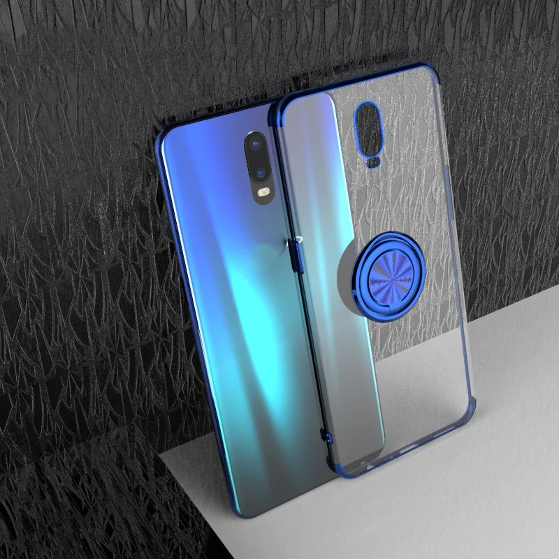 Чехол для Oneplus 7T Pro 7 6 6t чехол с гальваническим покрытием невидимое кольцо пальцев