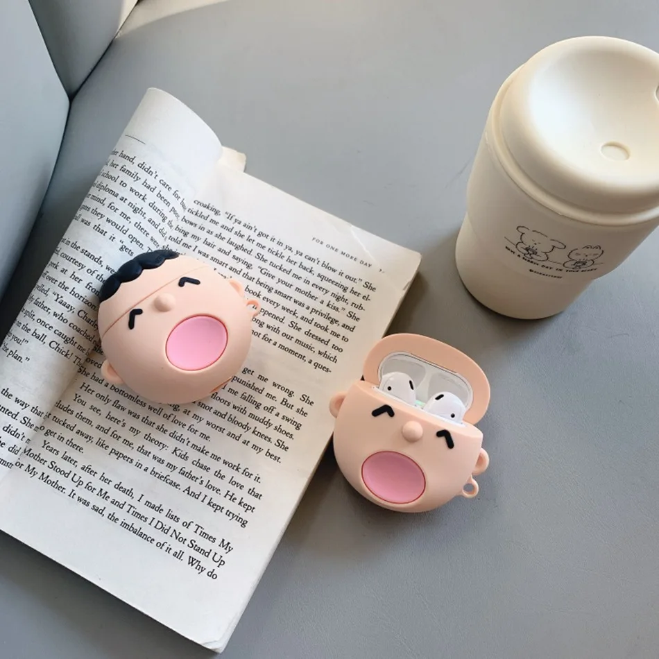 Для AirPods 2 Чехол, силиконовый, милый, 3D, вишневый, мороженое, чехол для наушников, для Airpods, крышка для наушников, кольцо для ключей, ремешок для Air pods