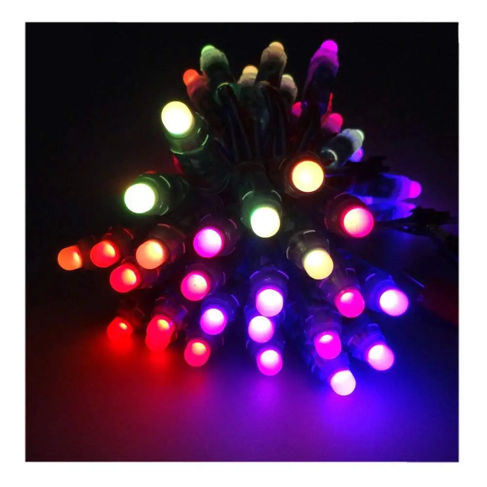 50 шт. WS2811 12 мм пиксель диффузированная Светодиодная лента RGB огни