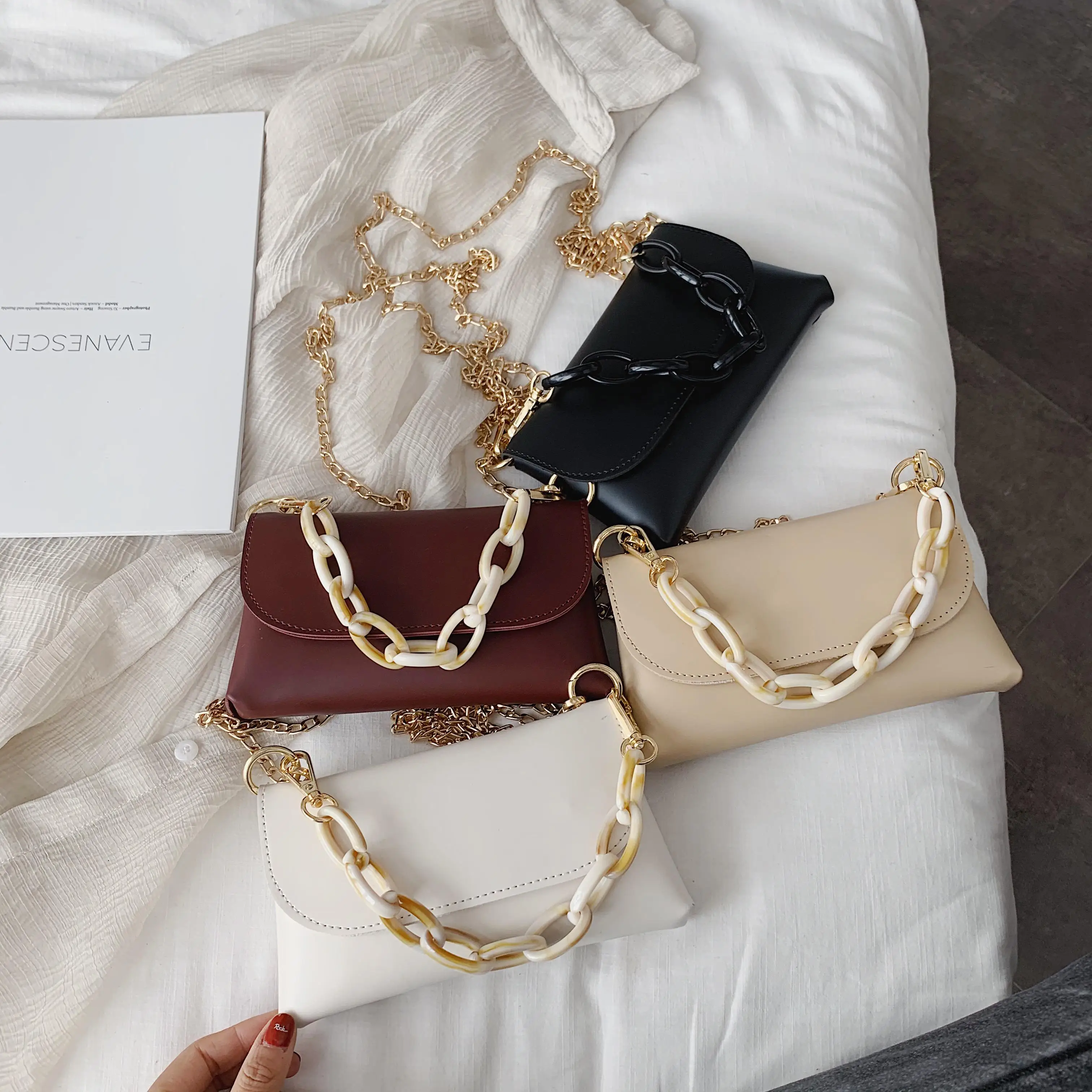 

Chain PU Leather Shoulder Messenger Bags For Women 2020 Mini Crossbody Bag Female Handbags and Purses Summer Cross Bag