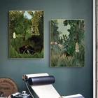 Картина Настенная с изображением пейзажа Руссо, Современная плакаты с изображением леса картина для гостиной, украшение для дома
