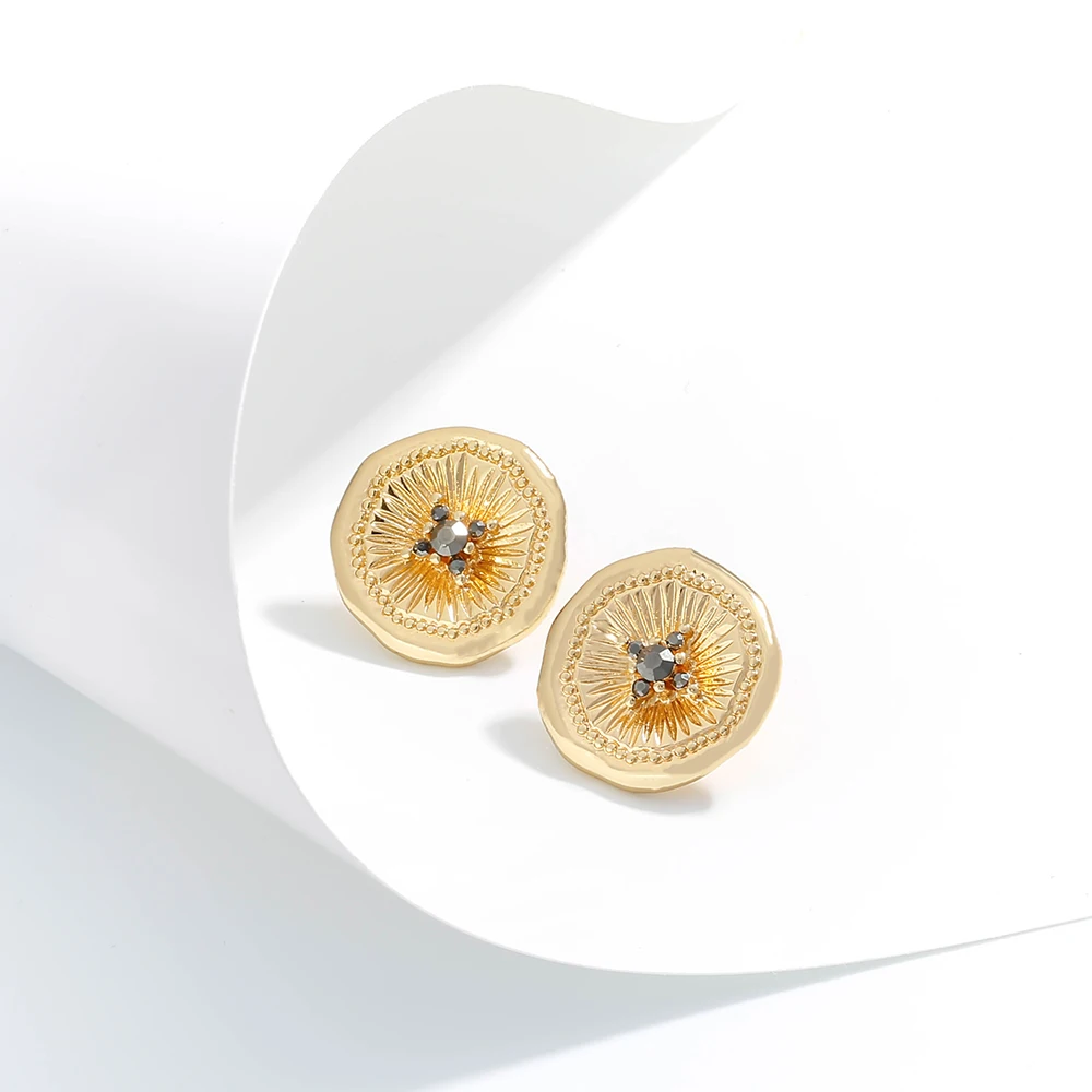 Женские Классические круглые геометрические серьги-гвоздики Yhpup винтажные