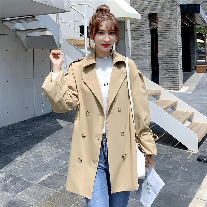 Осенне зимняя ветровка в Корейском стиле свободная однобортная повседневная