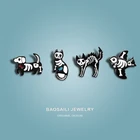 Маленькая животная большая коллекция творческая брошь прозрачная животная Скелет щенок Кошка Птица значок эмалированная этикетка булавки