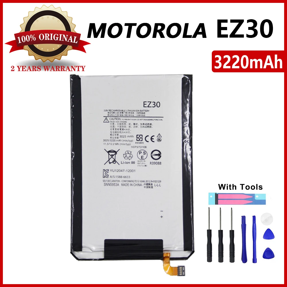 

100% Genuine 3220mAh EZ30 Replacement Phone Battery For Motorola Nexus 6 Google XT1115 XT1110 xt1103 nexus6 Mobile Batteria