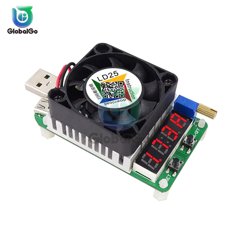 LD25 LD35 USB умный электронный сброс нагрузки батарея Емкость тестер устройства сопротивления 4A 5A 25 Вт 35 Вт красный цифровой амперметр вольтметр