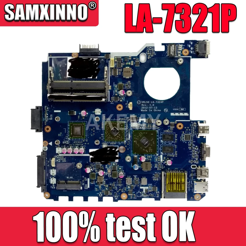 PBL50 LA 7321P Rev:1A с ЦП + 4 шт. видеопамяти для ноутбука Asus материнская плата K43B K43BR K43BY X43B