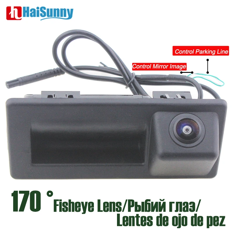 

HD CCD 170 Degree Fisheye Lens Car Trunk Hand Rear View Camera For Audi A4 V W Touran Tiguan Bora Tournamen Skoda Speed Octavia