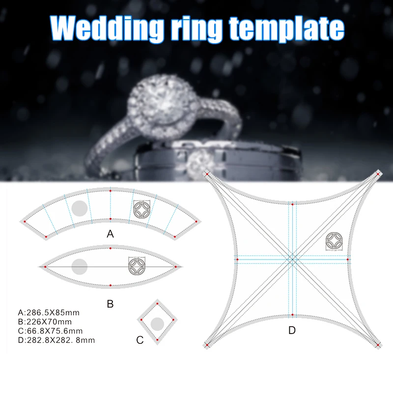 

DIY Премиум двойное свадебное кольцо шаблон шитье Лоскутное шитье стёганая линейка набор шаблонов ювелирные изделия аксессуары Бракосочета...