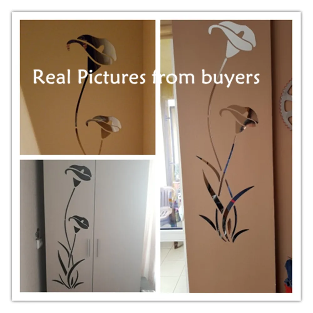 Акриловые Настенные стикеры сделай сам в форме цветка современные наклейки