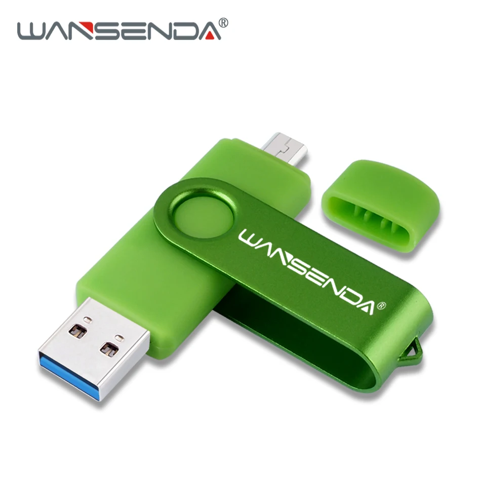 WANSENDA OTG USB флеш-накопитель 2 в 1 USB3.0& Micro USB флеш-накопитель 16 ГБ 32 ГБ 64 Гб 128 ГБ 256 ГБ Флешка двойной OTG накопитель карта памяти