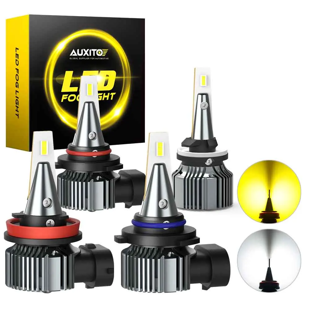 Bombilla LED antiniebla para coche, lámpara Canbus sin Error, color blanco ámbar, H10, 9005, HB3, HB4, H3, H27, 9006, 5202, PSX24W, DRL, 2 piezas, 880, 881, H8, H11