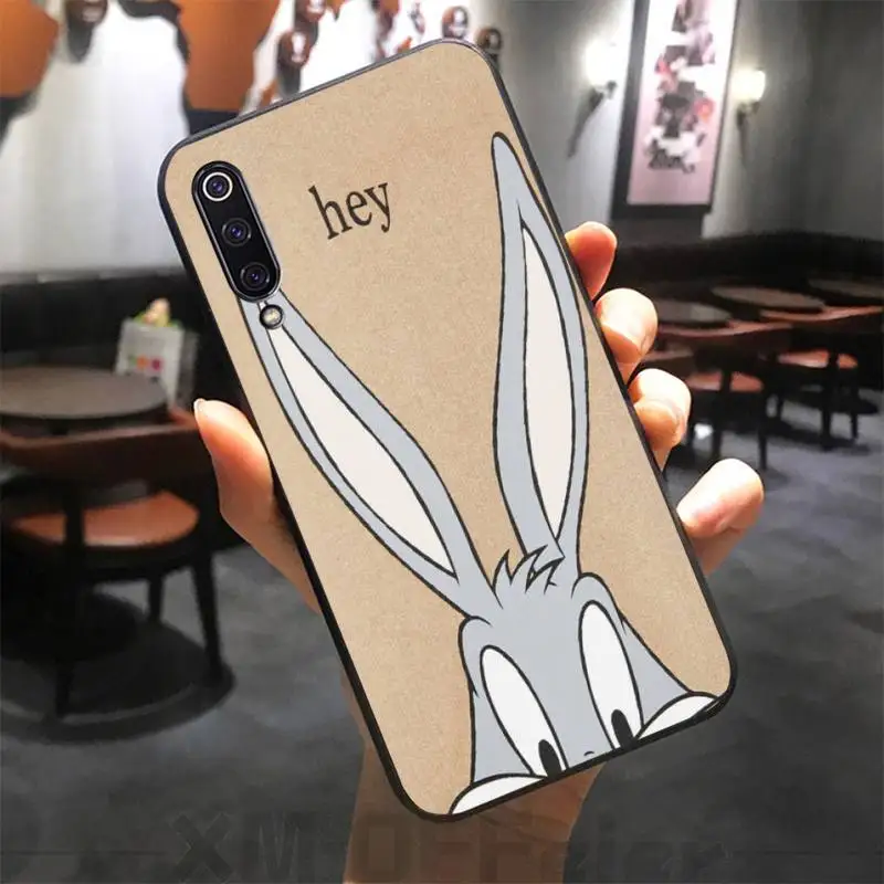 Ivits Bunny Bugs черный мягкий чехол для телефона xiaomi mi 8 9 8SE 9SE 8Lite mix2 2S max2 3 Pocophone F1 |