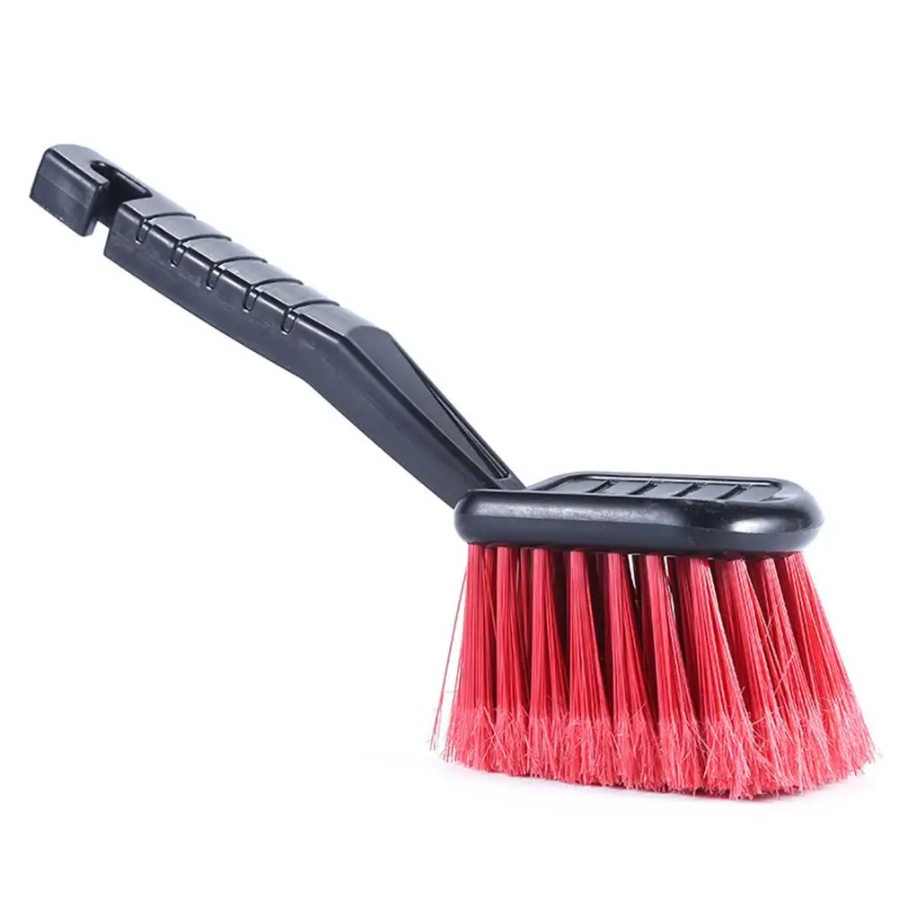 

1 Pcs Car Soft Bristled Brush Long-handled Red Hair Brush Red Head Wheel Cleaning Brush Cleaning Tool