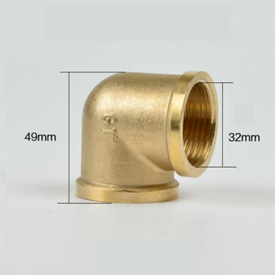 DN25 1&quot BSP Female Elbow Brass Pipe Fitting Connector Plumbing Adapter Lenth 49mm | Обустройство дома