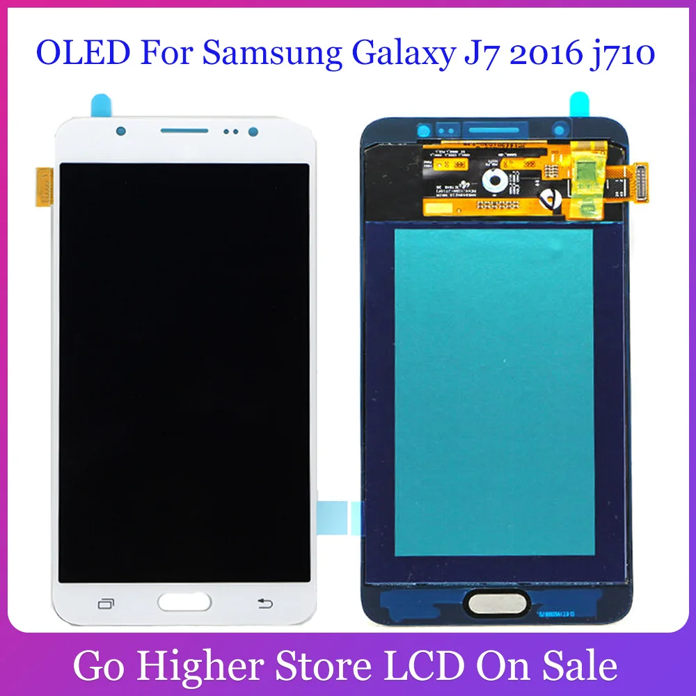 OLED для Samsung-Galaxy J7 2016 j710 ЖК-дисплей сенсорный экран дигитайзер сборка SM-J710F J710M J710H