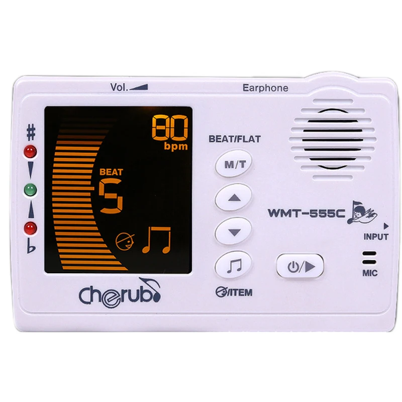 6 шт. Херувим WMT-555C цифровой 3 в 1 Многофункциональный гитарный тюнер метроном и тон