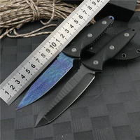 straight knife d2 steel fixed blades hunting knives survival edc utility tool for outdoor tactical camping fishing self defense