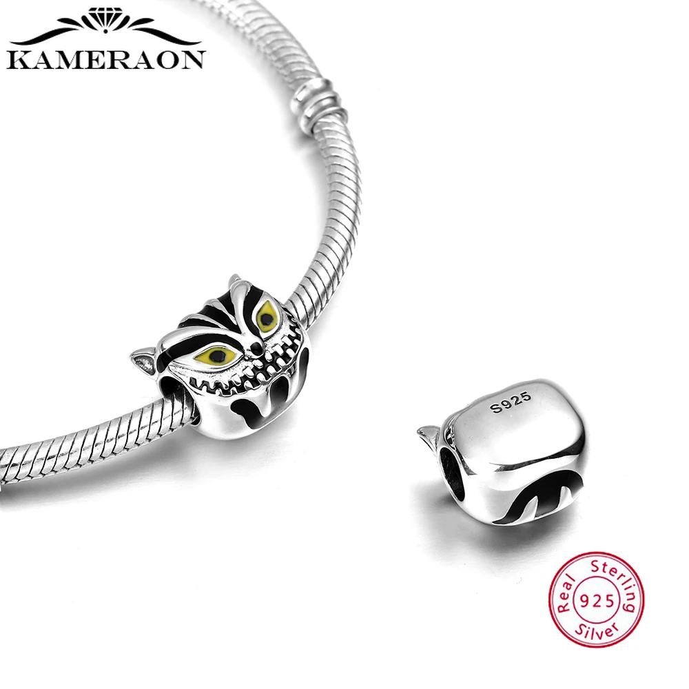 

Оригинальные бусины из стерлингового серебра S925 пробы, серебро 925 пробы, амулеты, Сова, животное, браслет из бисера, аксессуары, DIY ювелирные изделия