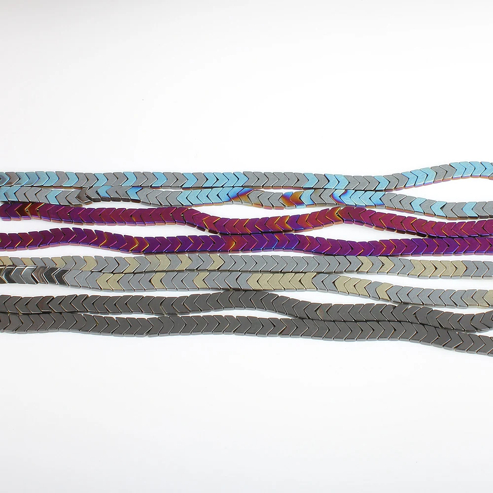 Вакуумное покрытие из гематита и натурального камня бусины россыпью в форме