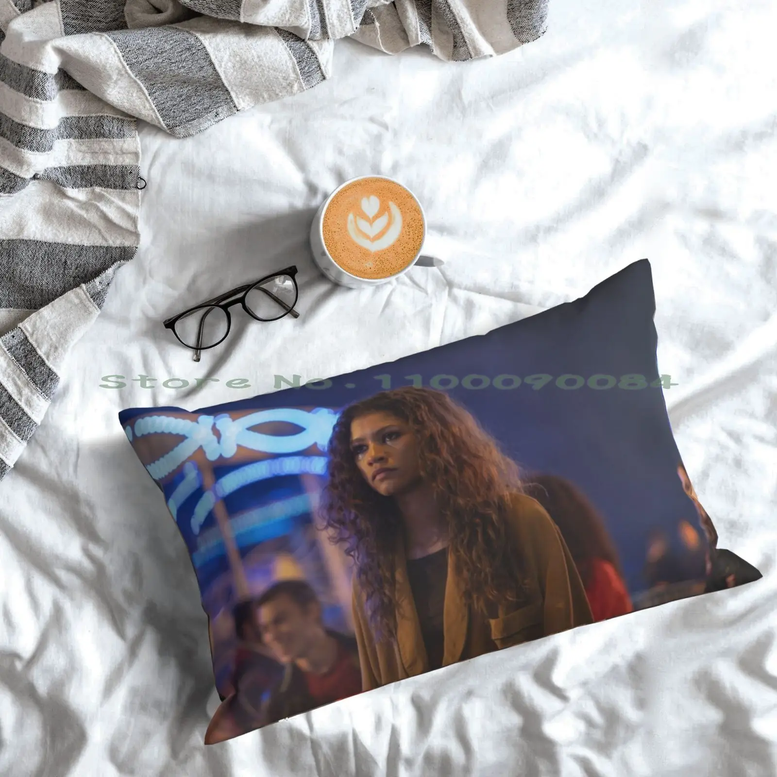 Чехол с подушкой молокория 20x30 50*75 диван спальня Смешные единороги средний палец