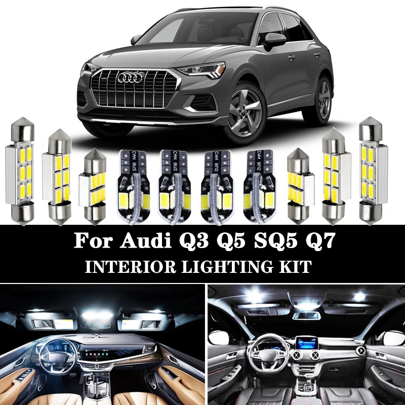 100% Белая светодиодная лампа Canbus без ошибок комплект для освесветильник салона