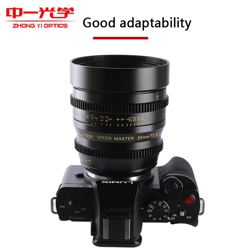 Кинообъектив Zhongyi с ручной фокусировкой Большая диафрагма для камеры Olympus Panasonic