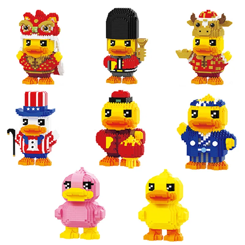 

Мини-кубики Balody, милая желтая утка, коллекция мультяшных фигурок, игрушки для детей, подарок для девочки, игрушки 18282