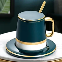 european style coffee mug saucer set luxury ins ceramic home breakfast milk afternoon tea cup simplicity couple creative gifts