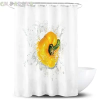 yellow pepper curtains waterproof white bathroom polyester cute kid%e2%80%98s%e2%80%99 fashion fresh style shower curtains screen with hooks new