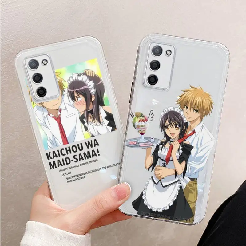 

Maid Sama japanese anime Phone Case For Xiaomi Mi 11 Ultra Lite 10 Redmi Note 9 8 7 9a K30S K40 Pro Transparent Coque