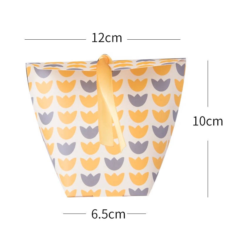 

Paper Bag Candy Bag Wedding Favors Gift Box Package Birthday Party Decoration Bags With Ribbon 10pcs