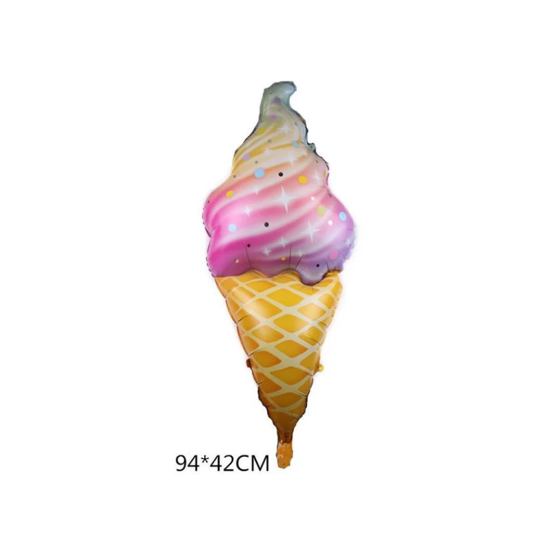 Воздушный шар из фольги в виде радужного мороженого 10 шт.