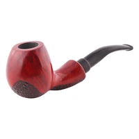 gourd shape briar smoking pipe classic bent briar wood tobacco pipe smoke grinder herb for smoking accessories
