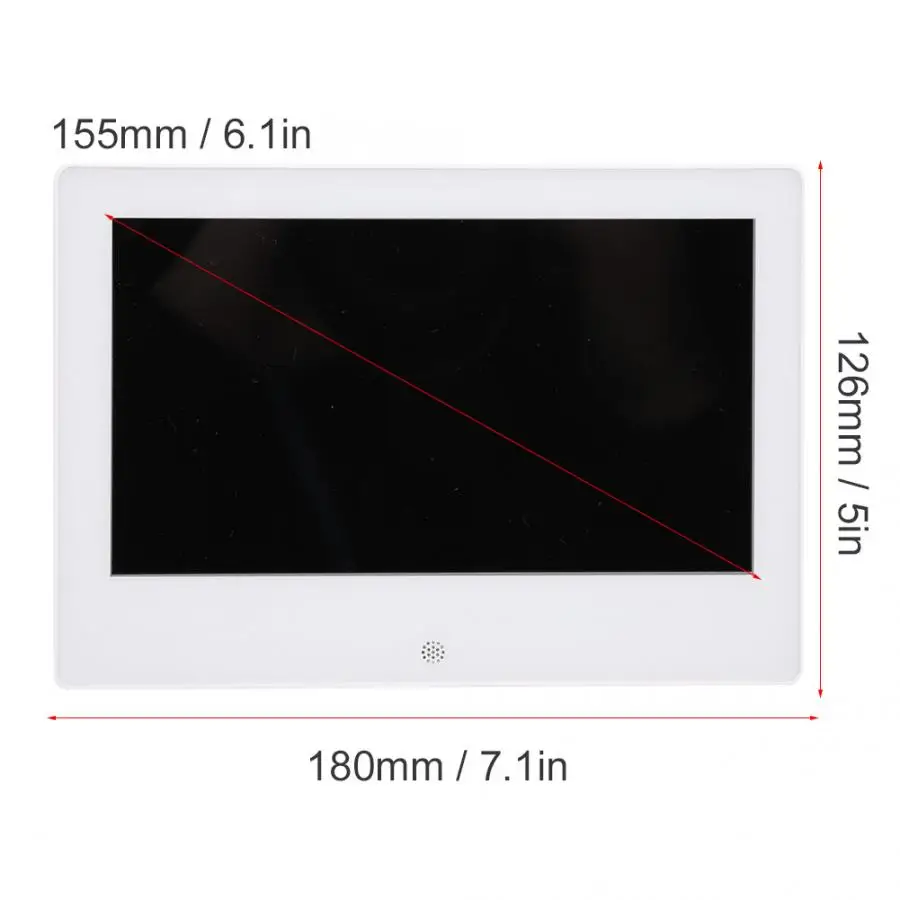 Цифровая фоторамка белая 7 &quotIPS экран 1024x600 HD электронный альбом с датчиком тела