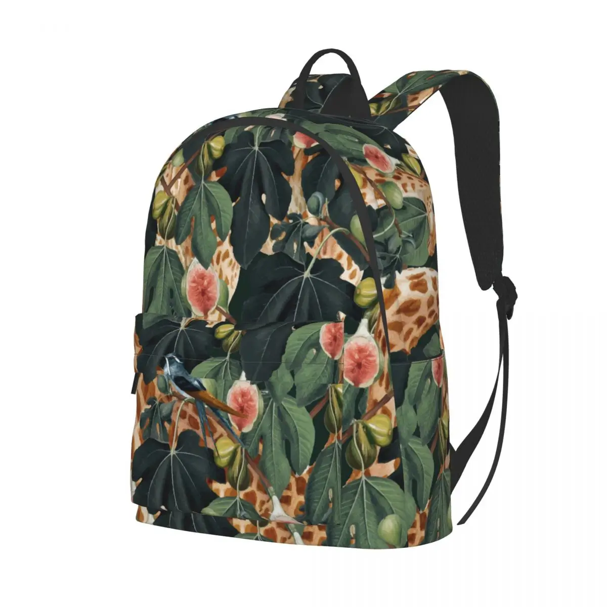 

College School Bag Casual Giraffe Jungle Plant Backpack Book Packbag for Teenager Travel Shoulder Bag