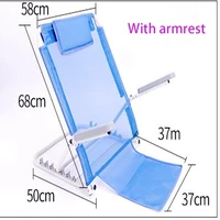 newest outdoor or home breathable comfortable armchair high quality height adjustable stainless steel bed back cushion