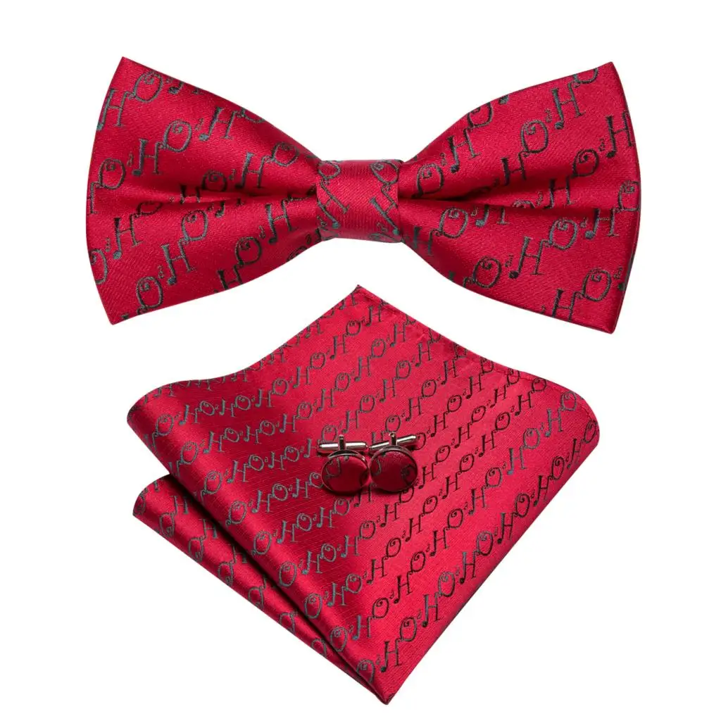 Модные рождественские галстуки Hi-Tie для мужчин Красная Зеленая Рождественская