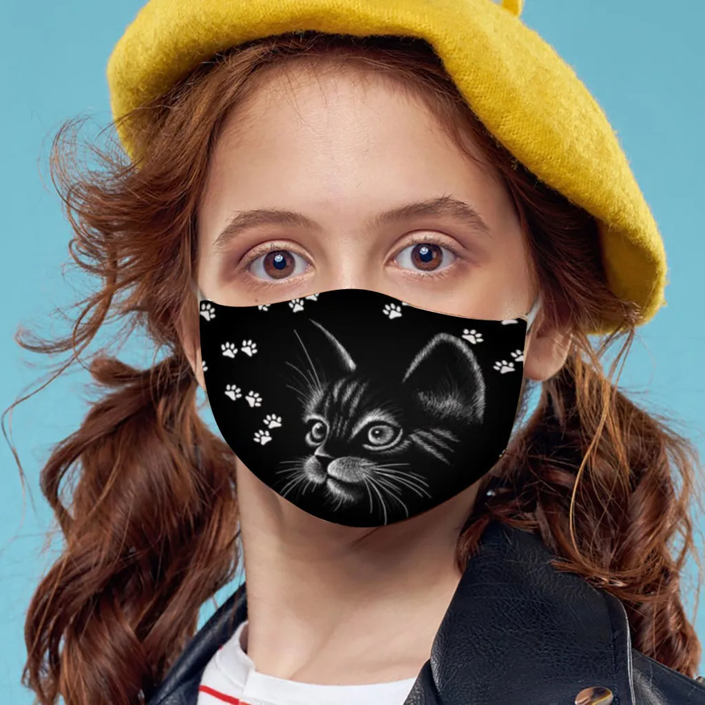 

Children Kids Mouth Mask PM2.5 Animal Dog Printing Mask Dust-proof Smog-washable Mask Protective Face Masks Anti Dust Pollution